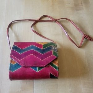 Vtg hand tooled leather purse